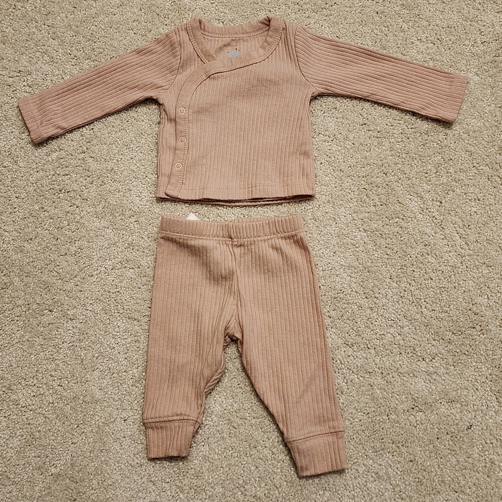 Cloud Island ~ Newborn ~ Pink Side Snap Outfit